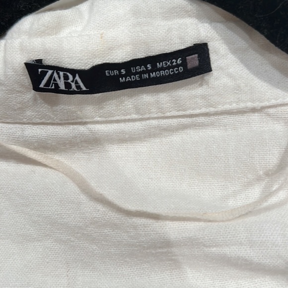 White linen, long sleeve blouse dress from Zara - Picture 3 of 3